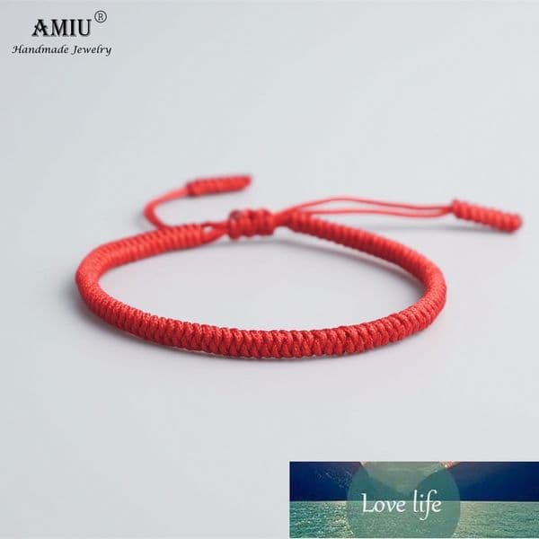 AMIU 41 Colors Tibetan Buddhist Love Lucky Charm Tibetan Bracelets & Bangles For Women Men Handmade Knots Rope Budda Bracelet