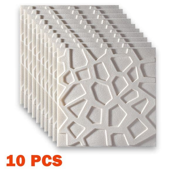 10pcs 3D Wall Stickers Decorative Adhesive Panels Home Bedroom Decor Waterproof Wallpaper Living Room Bathroom Kids Kitchen TV 220309
