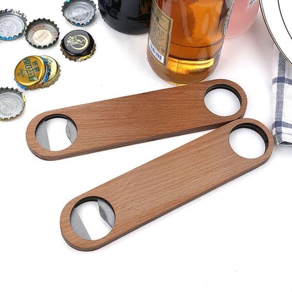 2021 new Home Kitchen Bar Tools Wood Handle Bartender Bottle Opener Wine Beer Soda Glass Cap Bottle Opener with dhl ship