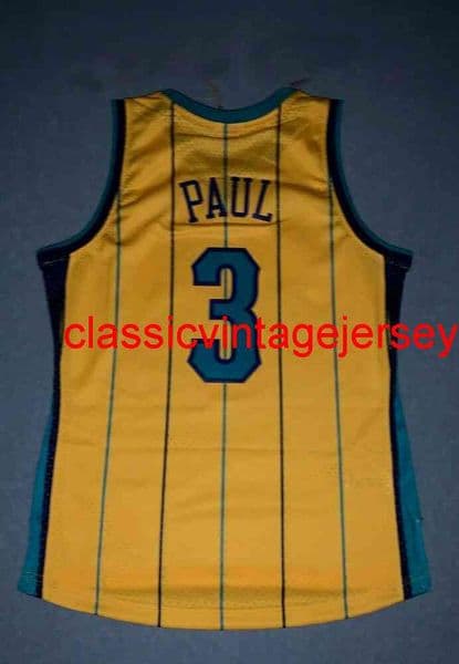 Men 2010-11 Chris Paul SWINGMAN Yellow Jersey Embroidery Custom Any Name Number XS-5XL 6XL