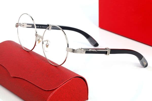 Luxury Brand Glasses Designer Sunglasses Man Round Transparent Sunglass Buffalo Horn Sun Glasses Full Frame Shade Wave Wood Eyeglass Mens Womens Eyeglasses