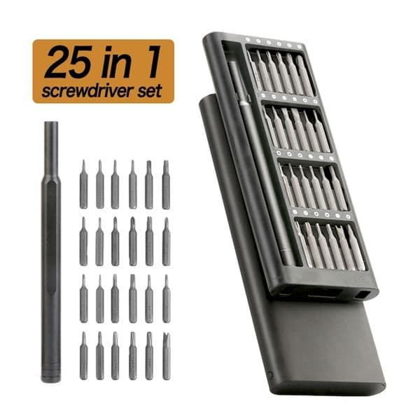Jewii Screwdriver Set 24Pcs Precision Magnetic Bits Dismountable Screw Driver Set Mini Tool Case For Smart Home PC Phone Repair 211110