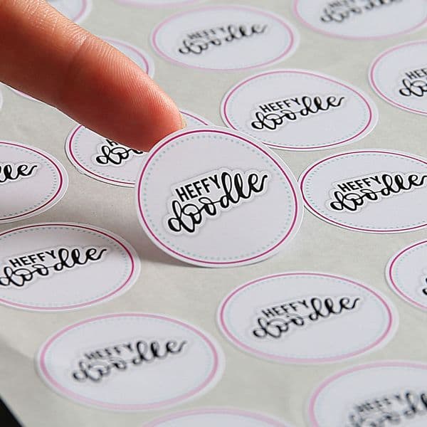 Custom Round Vinyl Adhesive Labels Stickers 1inch Circle Printed Color Sticker Top Arrival Paper Logo Printing Label