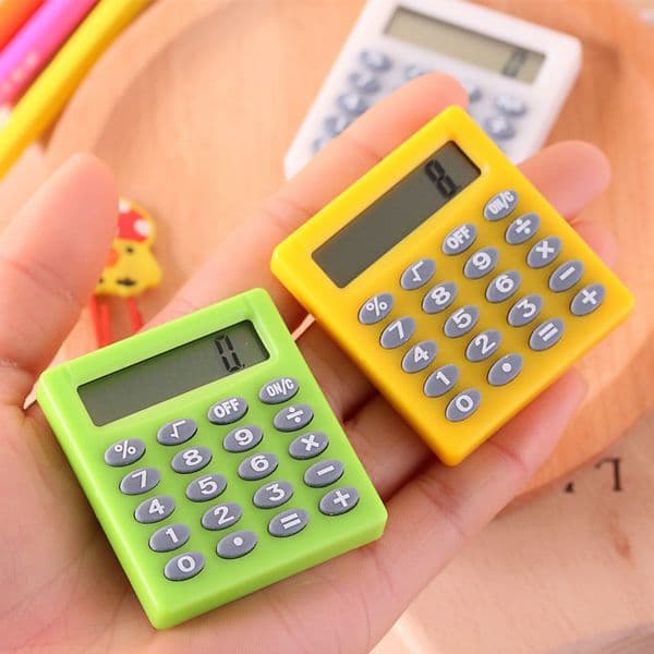 Cute mini student exam learning essential small calculator portable color multifunctional small square 8 digit calculator DH5562