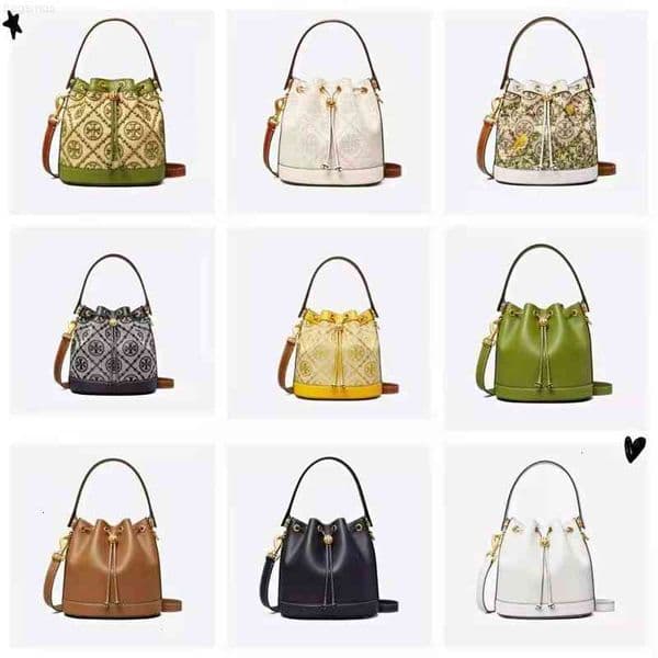 2021 Summer New Tb Women's Bag Single Shoulder Diagonal Span Portable Drawstring Bucket Laohua