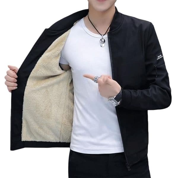 CW Men's Bomber Zipper Jacket Winter Male Fleece Warm Coats Casual Streetwear Hip Hop Slim Fit Pilot Jackets Mens Clothing 211110