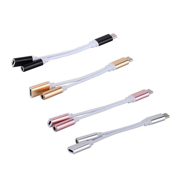 HOT Type 3.5 Jack Earphone USB C To 3.5mm AUX Headphones Adapter Audio Cable For Huawei V30 Mate 20 P30 Pro Xiaomi Mi 10 9