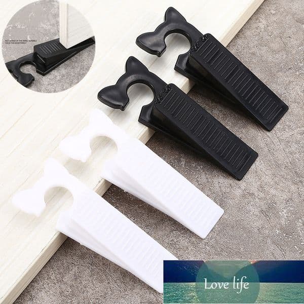 3pcs Black White Door Wedge Shaped Plastic Door Stops Non-Slip Black Buffers for Office Home Baby Safe Floor Stopper Factory price expert design Quality