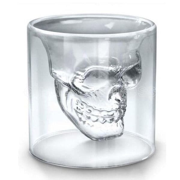 25ML 70ML 150ML 250ML Wine Cup Skull Glass Shot Beer Whiskey Halloween Decoration Creative Party Transparent Drinkware Drinking Glasses FY45 C0513