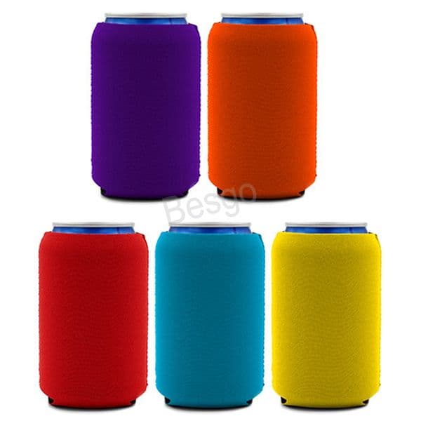 Solid Color Drink Cup Cover Can Cooler Insulators Neoprene Beverage Beer Coolers Koozies Bottles Sleeve