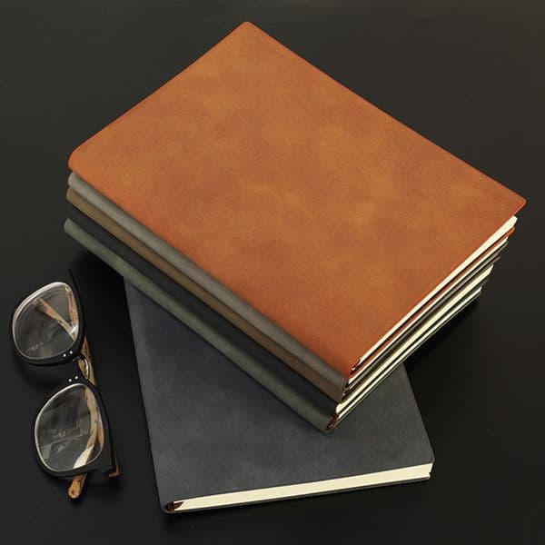 Wholesale Thickened Colorful Notebooks Business Notepads Customized Hand Ledger Student Stationery Writing Notebook PU Leather Page Dividers Printed B2