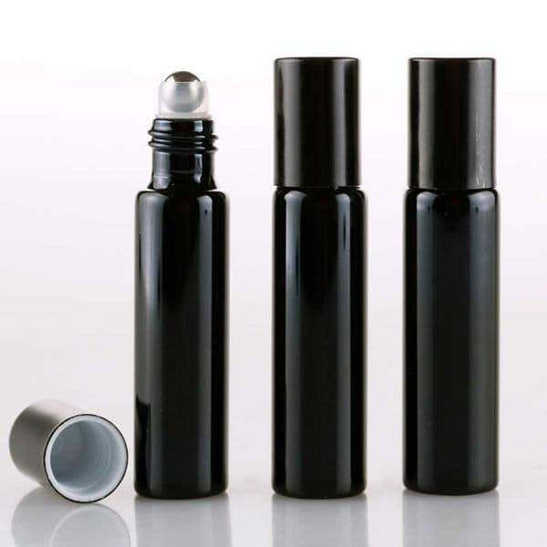 Refillable Thick 5ml Empty Roll On Glass Bottle Frosted BLACK For Essential Oil Perfume Bottle Metal Roller Ball 800pcs By DHL Botella