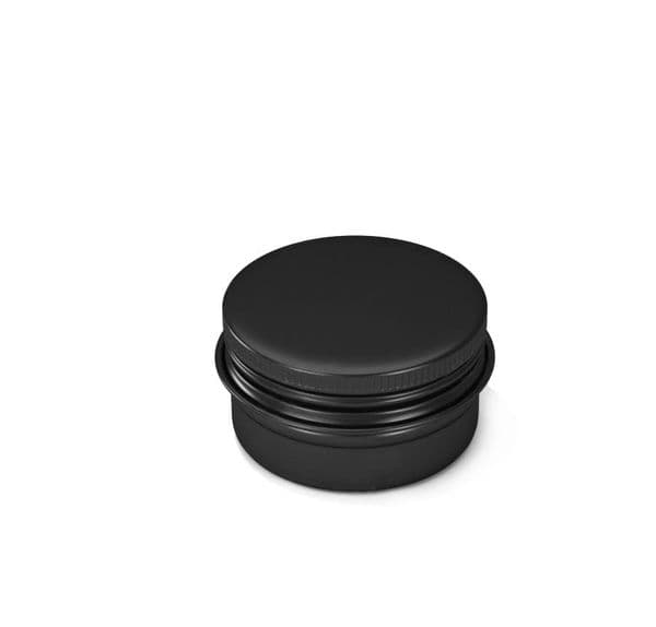 2021 Matte Black Aluminum Containers Cosmetic Jars Tin for Lip Balm Cream Cosmetic Tea or Tobacco 5ml - 250ml