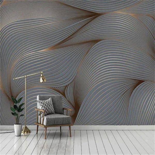 2022 new 3d Mural Wallpaper Geometric Abstract Lines Living Room Bedroom Background Wall Decoration Waterproof Antifouling Wallpapers