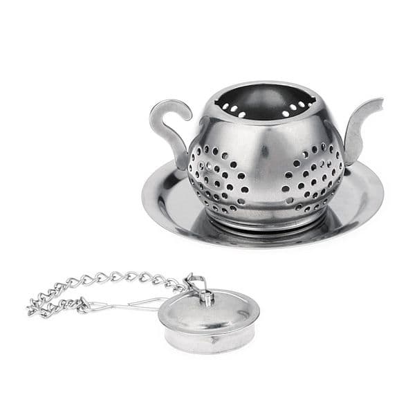 2021 Loose Teapot Shaped Tea Leaf Infuser Spice Stainless Steel Drinking Infuser Herbal Filter Teaware Tools