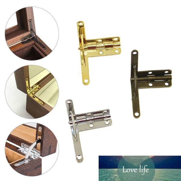 2pcs Angle Support Spring Hinge 90 Degree Hinge for Antique Brass Jewelry Gift Wine Case Watch Box Wood Lid Hardware Accessories