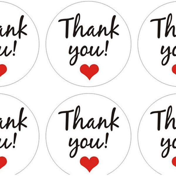 3.5cm Kraft Paper Thank You Sticker Round Ing Bottle Card Tags Crafts Wedding Decoration DIY Party Supplies Adhesive Tag Pegatina De Agradecimiento De Papel Kra