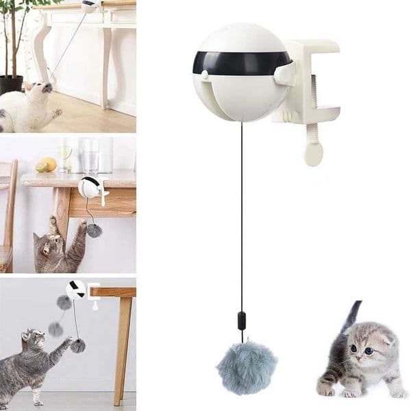Electric Automatic Lifting Cat Ball Toy Interactive Puzzle Smart Pet Teaser Toys Plush 210929