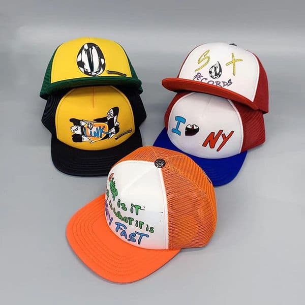 Latest Design Caps Letter Embroidery Fashion Wave Cap Male Hip Hop Travel Visor Mesh Punk Baseball Hats