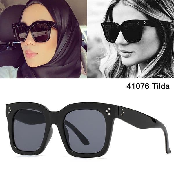 New Fashion 41076 TILDA Style Three Dots Sunglasses Women Gradient Brand Design Vintage Square Sun Glasses Oculos De Sol