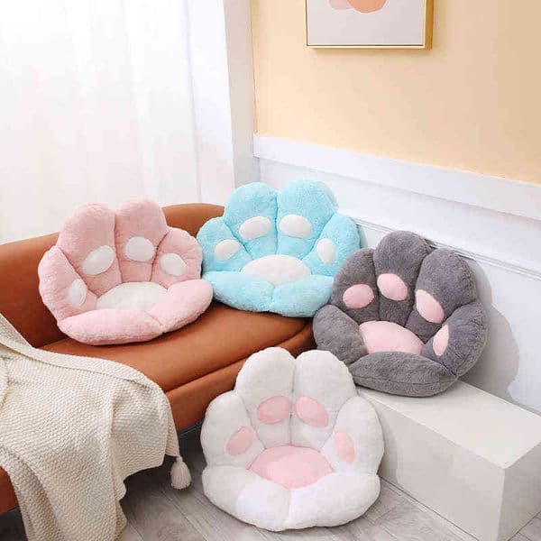 Armchair Seat Cat Paw Cushion for Office Dinning Chair Desk Seat Backrest Pillow Office Seats Massage Cat Paw Cushion Cartoons 211110