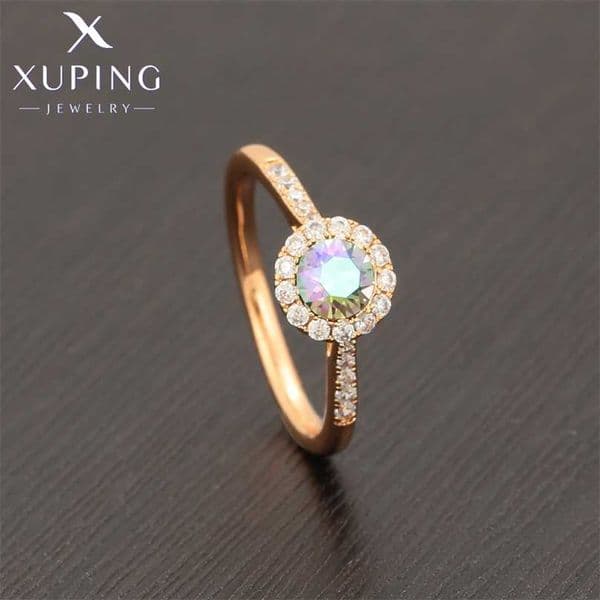 Xuping Jewelry Arrival Round Shaped Multicolor Crystals Rings for Women Party Gift ZBR189 211217