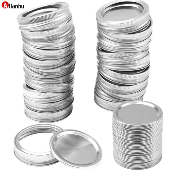 NEW Drinkware Lid 70MM/86MM Regular Mouth Bands Split-Type Leak-proof for Mason Jar Canning Lids Covers with Seal Rings DHL wY32