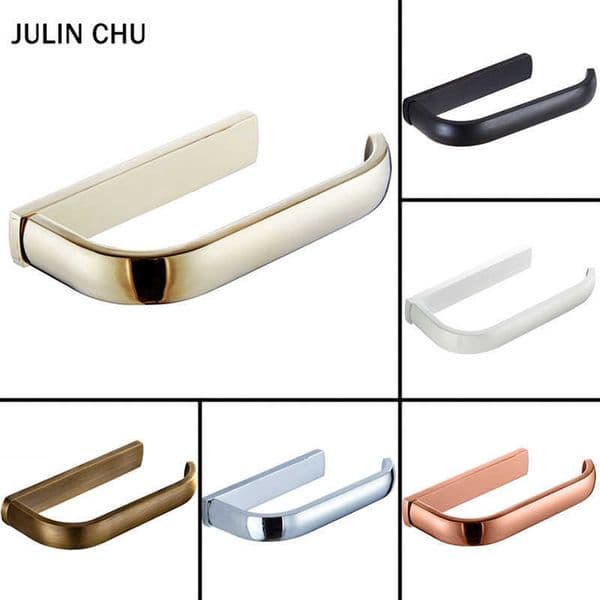 Rose Gold Toilet Paper Holders Black Bronze Wall Mounted Chrome Antique White Tissue Hanging WC Roll Holder for Kitchen Bathroom 210709