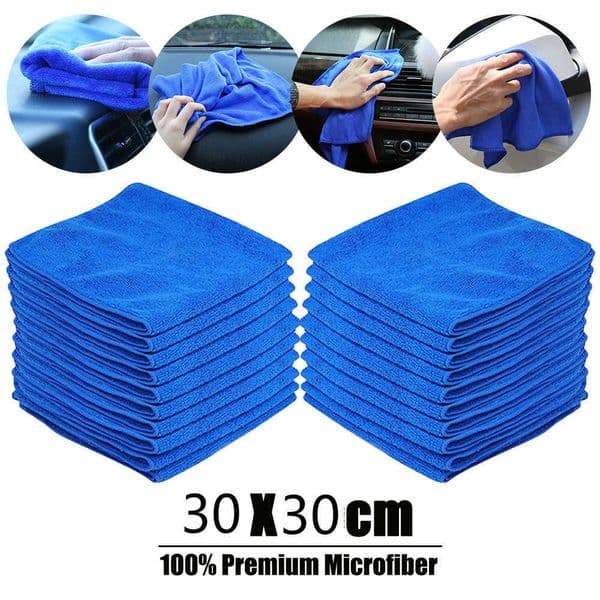 2026 50Pcs Microfiber Car Cleaning Towel Auto Soft Cloth Washing Duster Glass Home Micro Fiber Free Shipping