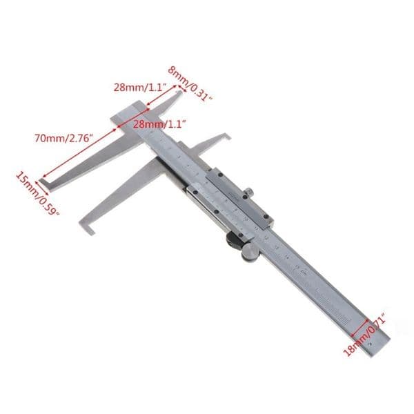 Inside Groove Vernier Caliper 9-150mm/0.02 Stainless Steel Inner Calipers 2 Claw U1JB 210810