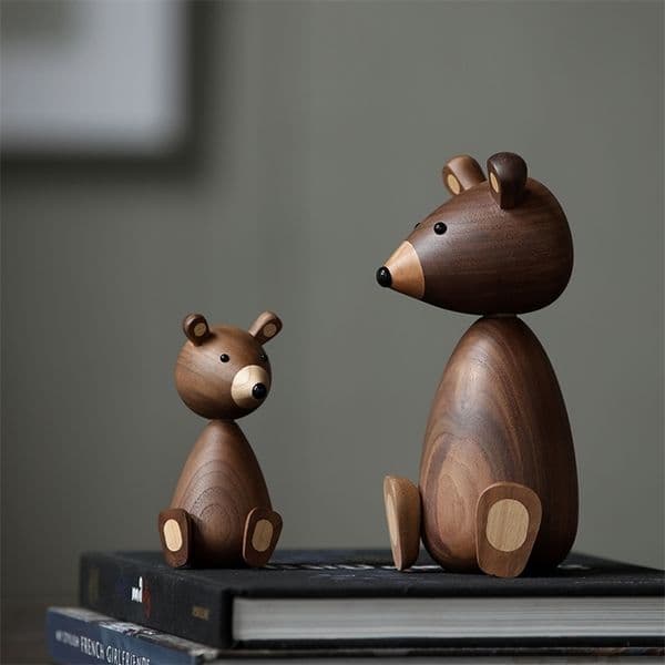 Russia Little bear wood ornaments for decor squirrel furniture crafts small gifts toy ornament home 210924