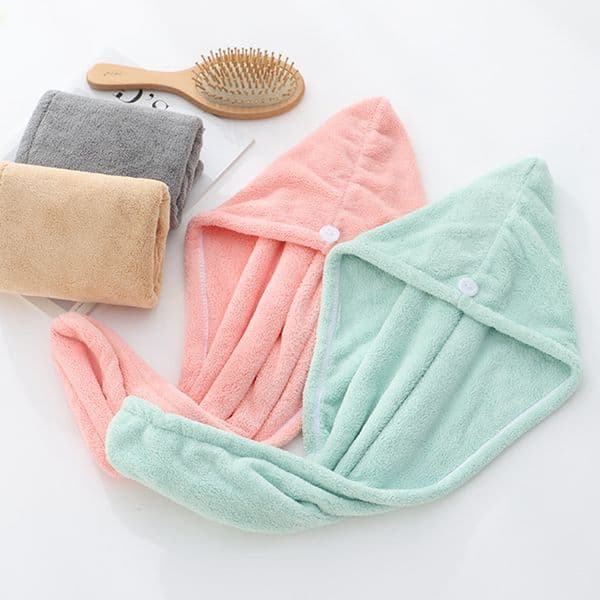 Microfiber Quick Dry Shower Hair Caps Towel Drying Wrap Womens Girls Lady's Towels Quickdry Hat Cap Turban Head Bathing Tools Wll538 B2