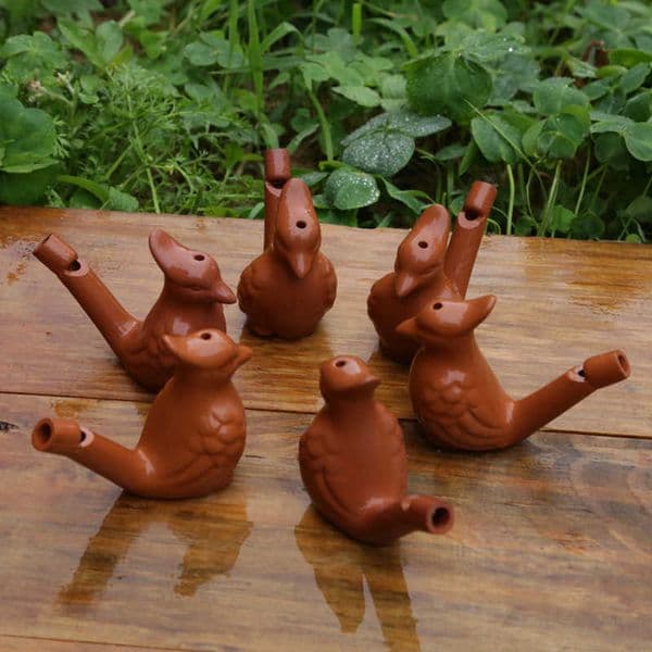 Water Bird Whistle Vintage Water Bird Ceramic Arts Crafts Whistles Clay Ocarina Warbler Song Ceramic Chirps Children Bathing Toys