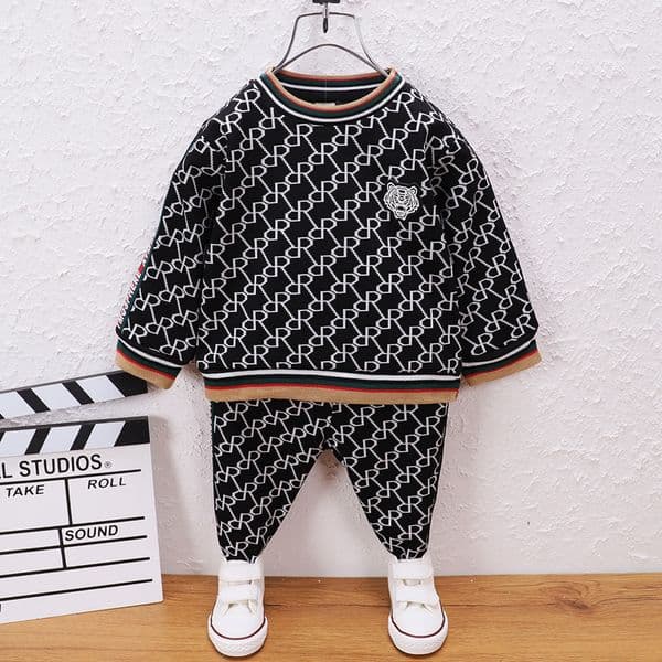 2026 New Fashion Kids Clothes Boy Sets Cotton Sweatershirt+Pants 2Pc Children Spring Autumn Girls Clothing Sport Outfits Designer