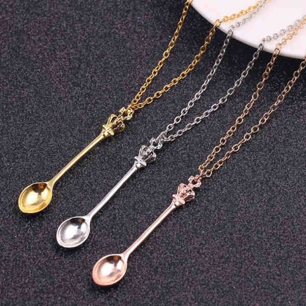 Newest Mini Spoon Portable Necklace Scoop teapot Accessories