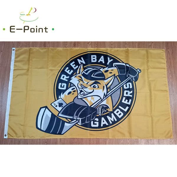 USHL Green Bay Gamblers Flag 3*5ft (90cm*150cm) Polyester flags Banner decoration flying home & garden Festive gifts