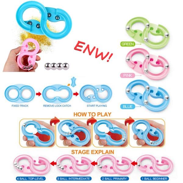 Metal Fidget Toy Toys Handheld 88 Track Childrens fidget cube Hand Eye Puzzle Training Ball Concentration Feelingtraining Decompression Edc