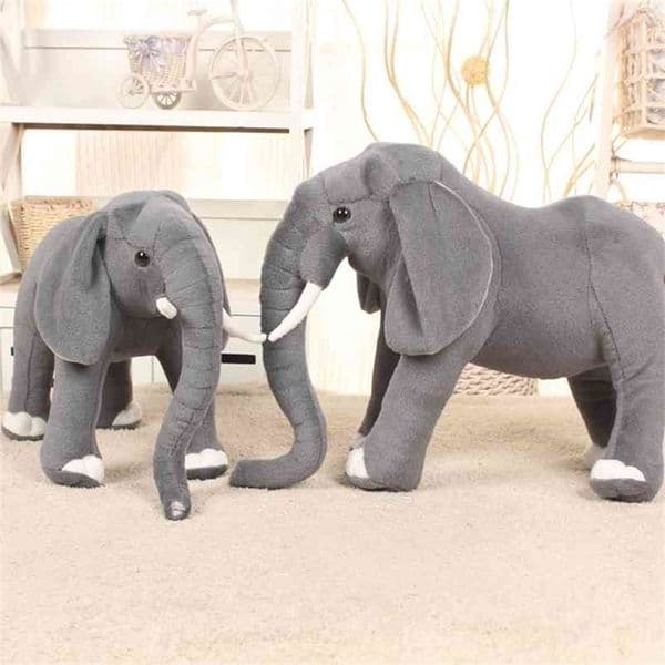 Simulation Elephant Stuffed Animals Plus Toy Soft Lion Giraffe Pillow Giant Cute Children Christmas Gift AA50MR 210728L260420