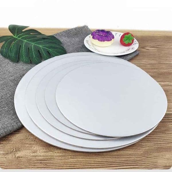 Cake Tools Board Rounds White Circle Cardboard Base Holders Disposable Plate Tray 5 Sizes Decorating Baking Supplies