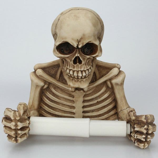 Skull Toilet Paper Roll Holder Wall Mount Dry Towel Bathroom Home Decor LB88 210320