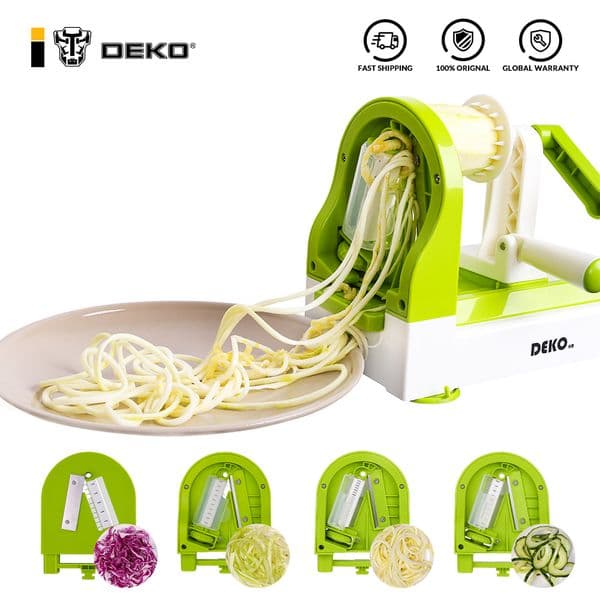 DEKO Manual Potato Peeler Mutifunctional Mandoline Slicer Stainless Steel Chopper Grater Spaghetti Tool 210317