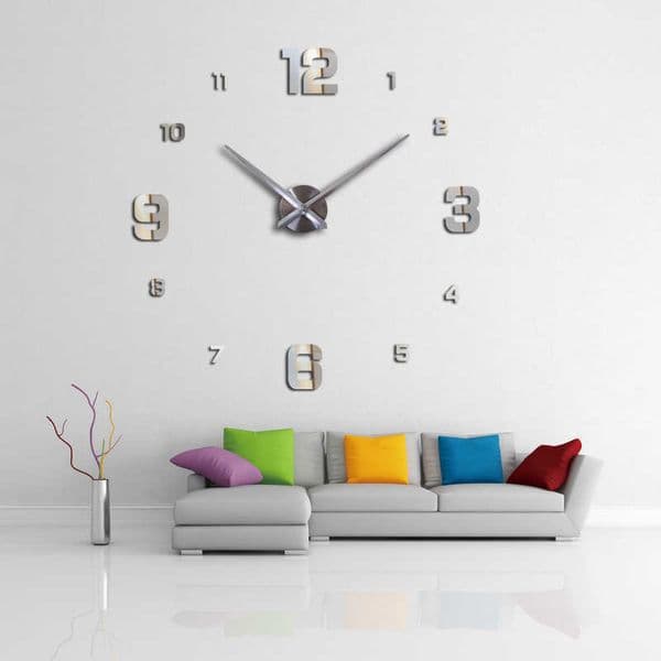 3d wall clock new home decor large roman mirror fashion diy modern Quartz clocks living room watch Wall Sticker L26052205