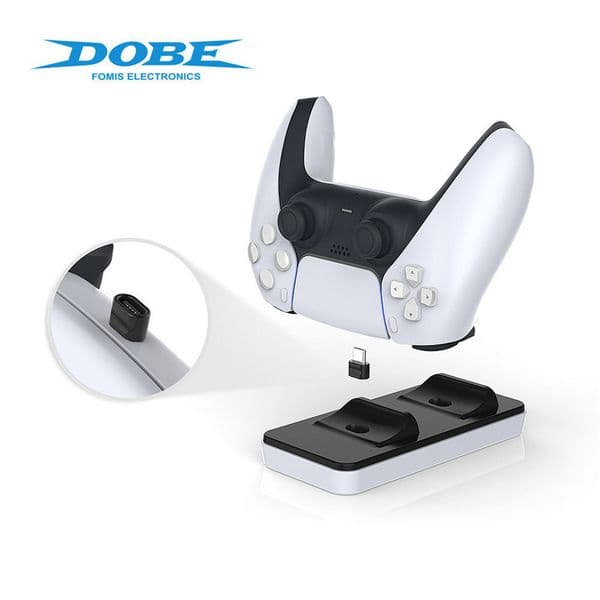 Drop Ship PS5 Charging Stand P5 Gamepad Double Charger Wireless Controller Chargers Mini USB Port Charge r