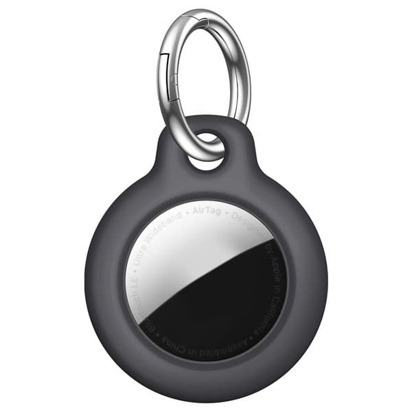 4 Colors In Stock Keychain Anti-lost Silicone Case Cover Anti-Scratch Tracking Locator Protector Replacement For IOS AirTag Hooks & Rails