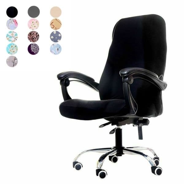 Solid Office Chair Covers Anti-dirty Stretch Spandex Computer Seat Cover Removable Slipcovers For s 220302