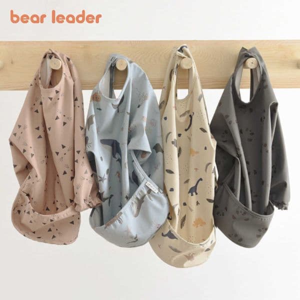 Bear Leader born Baby Cartoon Print Bibs Fashion Toddler Girls Boys Cute Burp Cloths Toddler Kids Accessories Clothing 210708