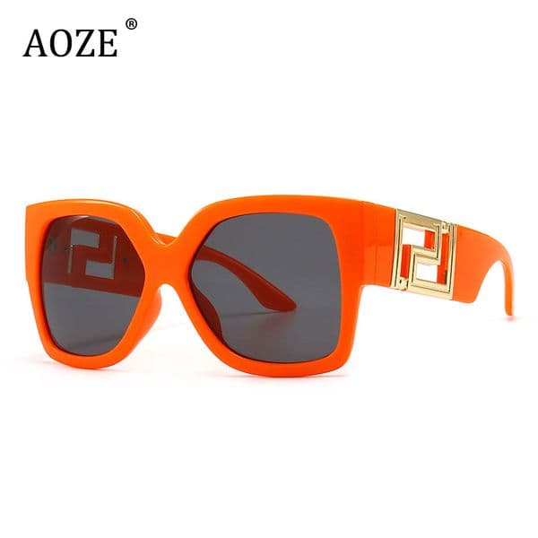 Red Oversized Square Sunglasses Women Fashion Gradients for Female UV400