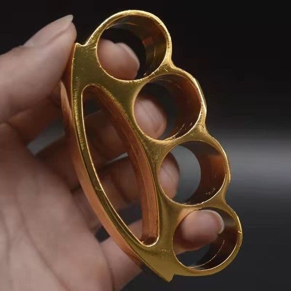 Mini Semicircle Metal Brass Knuckles Outdoor Camping Self-defense Window Breaker Pocket Portable EDC Tool