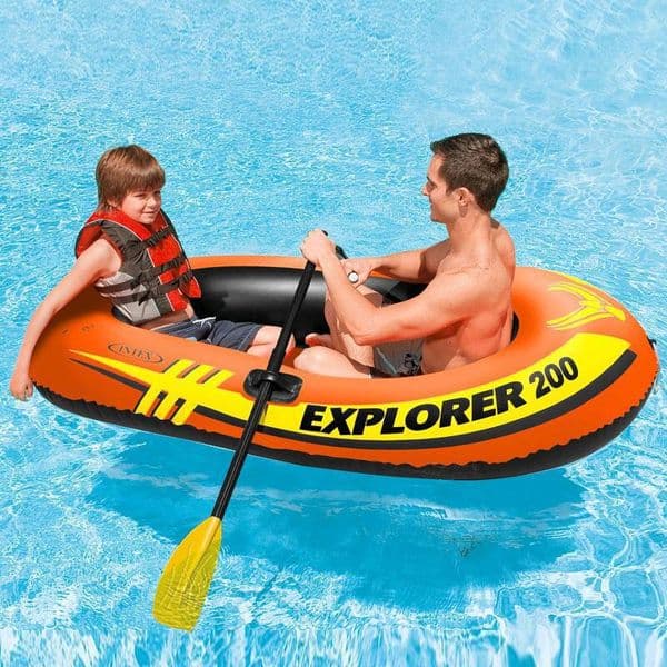 Person Inflatable kayaks Boat Set with Mini Air Pump Used In Safe Waters of Pools and Parks Explorer 200