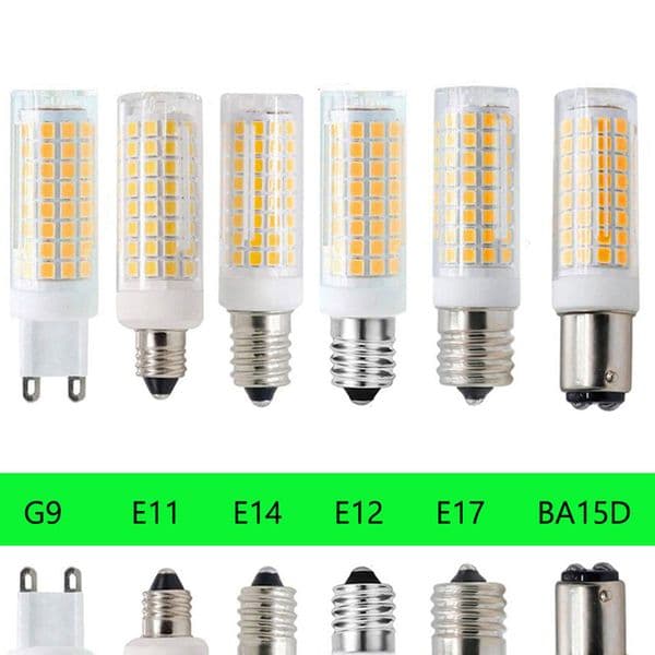 Mini 102 LEDs Corn Bulbs BA15D E11 E12 E14 E17 G4 G9 LED Lights 9W Replace 80W Halogen Lamps AC 220V 110V for Home House White
